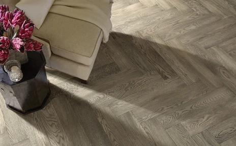 grey toned hardwood flooring in living room